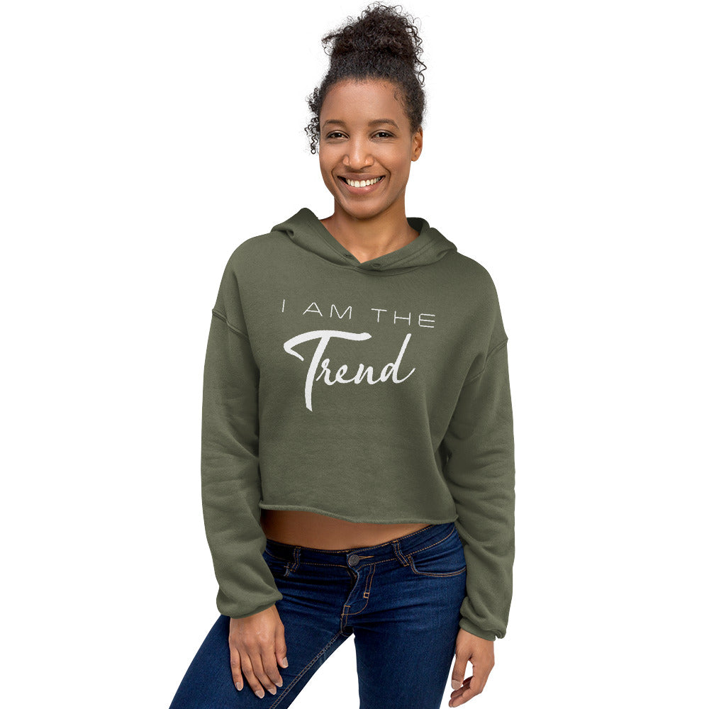 I am the Trend Crop Hoodie